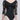Mesh Paneling Detail on Three-Quarter Sleeve Leotard - Slemon