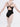 Close-up of triangle mesh back design on strappy dance leotard - Slemon
