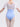 Ruffle Sleeves Detail on Print Leotard - Slemon
